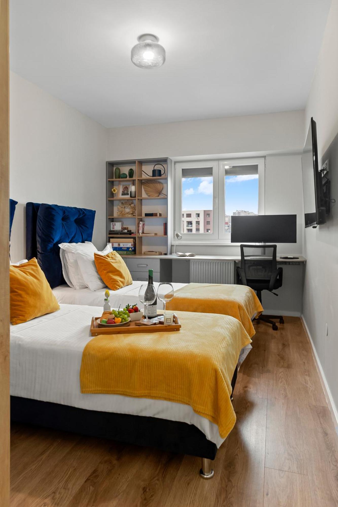 Mido Park Apartment With Private Parking & Self Check-In Bukarest Exterior foto